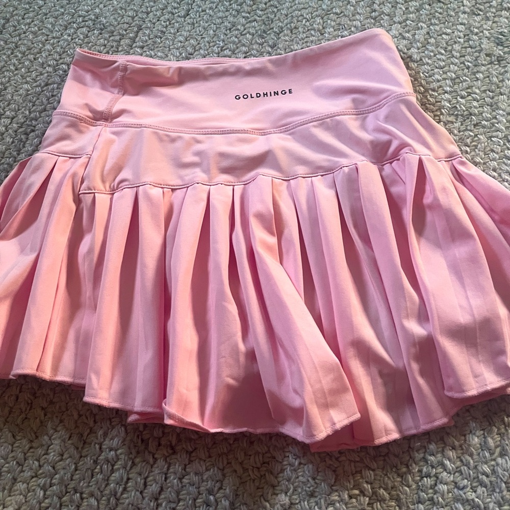 GOLD HINGE SKIRT SMALL PINK